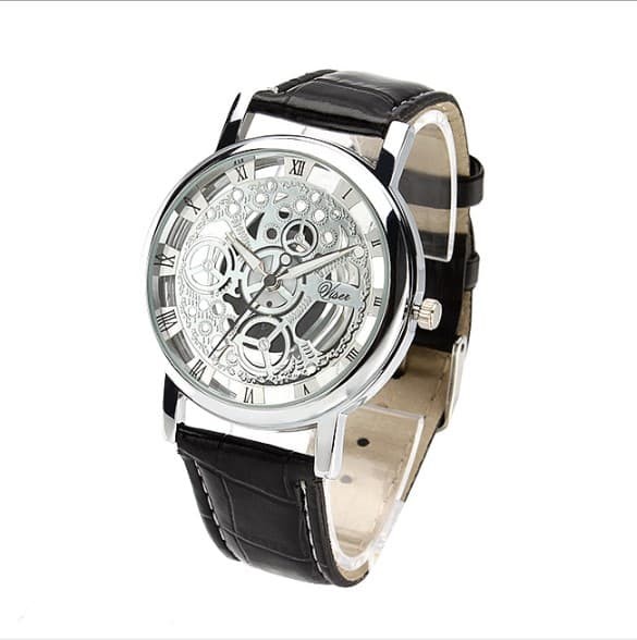 Jam Tangan Pria Wanita Fashion Casual Jam Tangan Analog - Fas114 - Hitam Putih