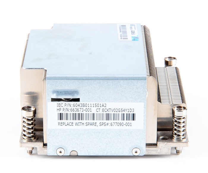 HP Proliant DL380E G8 Heatsink 677090-001 663673-001