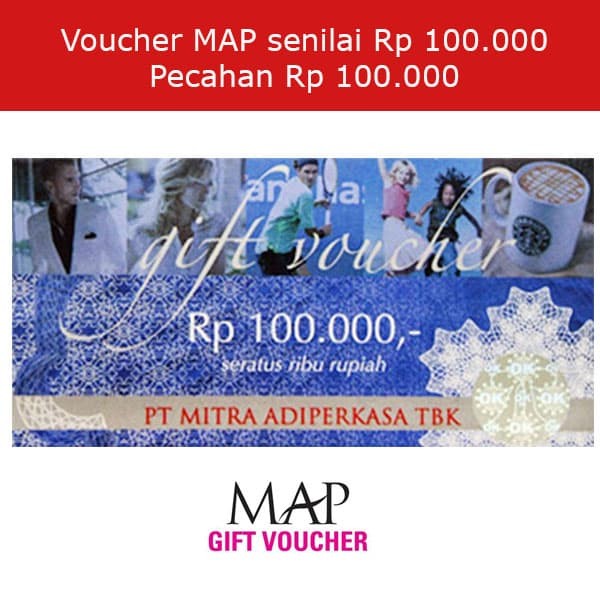 Voucher MAP 100000/ 100.000 / 100 rbu (1 Lembar)