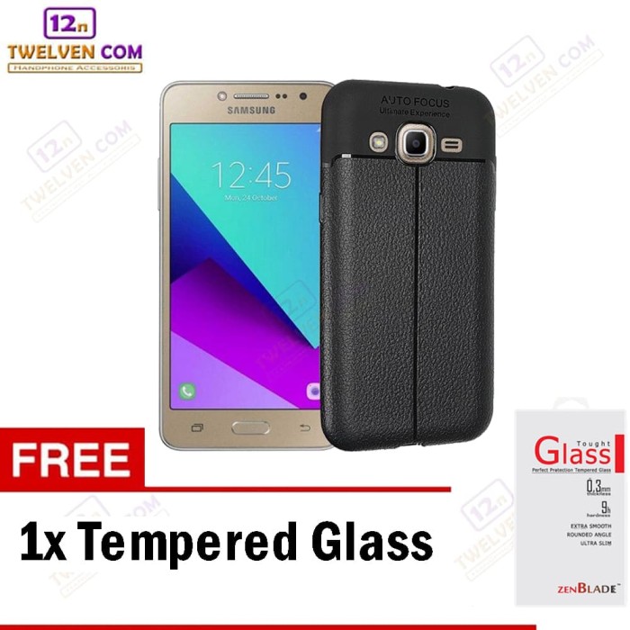 Case Auto Focus Samsung J2 Prime - Hitam + Free Tempered Glass