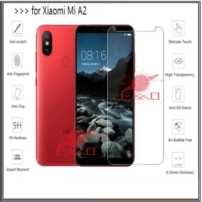 Tempered Glass Xiaomi Mi A2 Anti Gores Kaca Xiaomi MiA2 Screen Guard