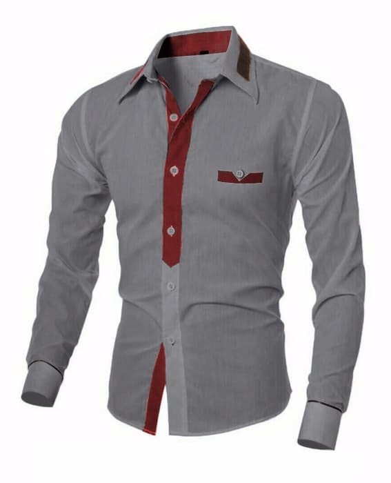 Foto Produk HAYDEN KEMEJA POLOS PRIA LENGAN PANJANG KEMEJA COWO FORMAL SLIM FIT - Abu-abu, S dari FortKlass