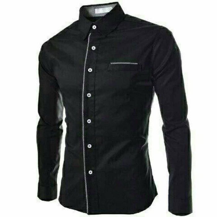 Foto Produk PETER MAN BAJU KEMEJA POLOS PRIA LENGAN PANJANG KEMEJA FORMAL PRIA - Hitam, S dari FortKlass