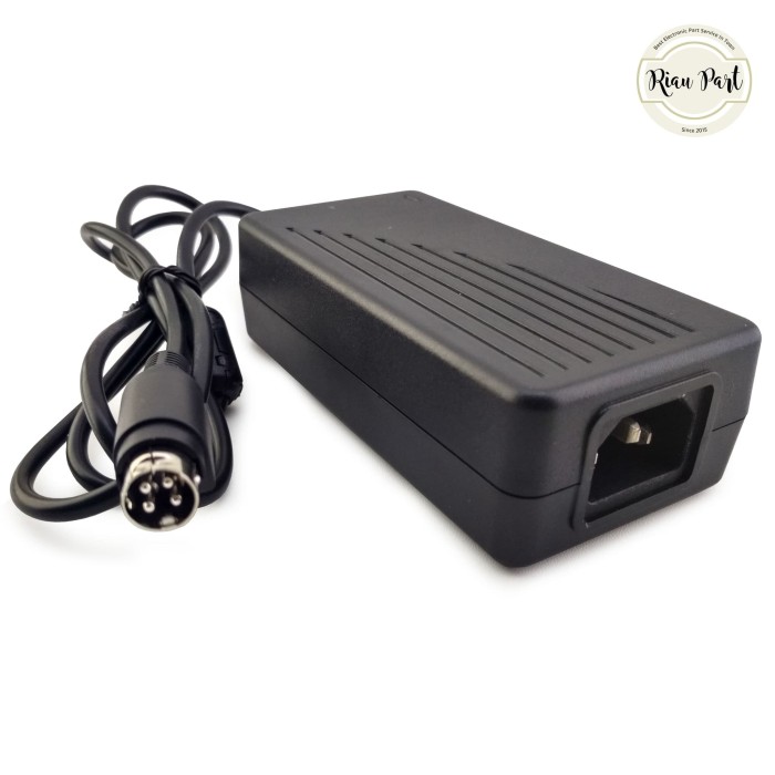 Foto Produk ADAPTOR DVR NVR CCTV HIKVISION 12V 5A POWER DIN 4 PIN MURNI BAGUS dari Riau Part
