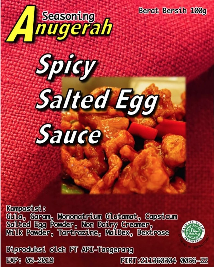 Foto Produk Spicy Salted Egg Powder / Saus Telur Asin Pedas 100gr dari Bumbu Kekinian