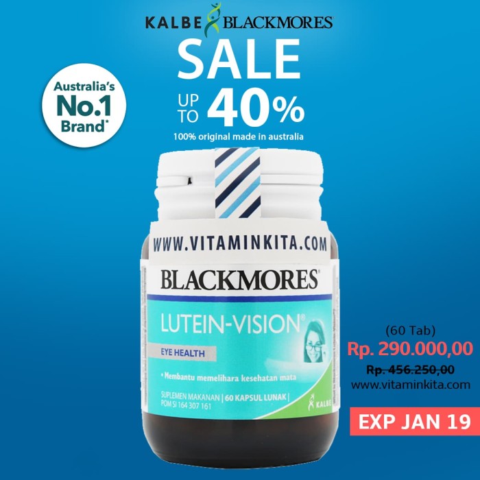BLACKMORES LUTEIN VISION BPOM KALBE - 60 TAB