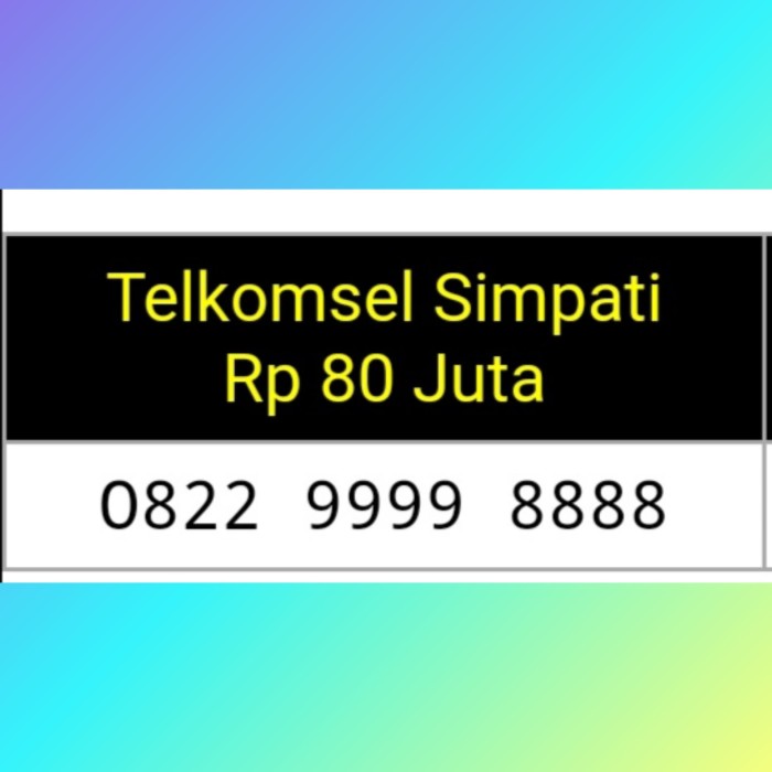 Nomor cantik simPATI double AAAA (O822 9999 8888)Super hoki#i