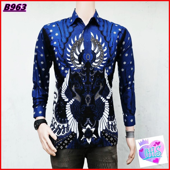 86 Gaya Baju Batik Pria Warna Biru Terlihat Keren Modelbaju Id