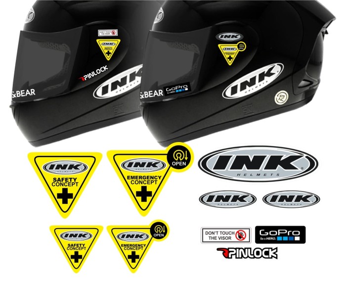 Paling Keren Pasang Stiker Helm Ink