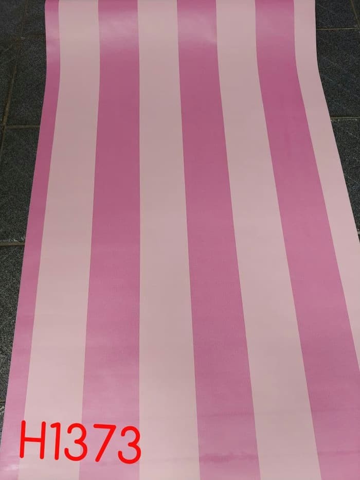 wallpaper dinding sticker motif 45 cm x 10 m - SALUR PINK CY1021