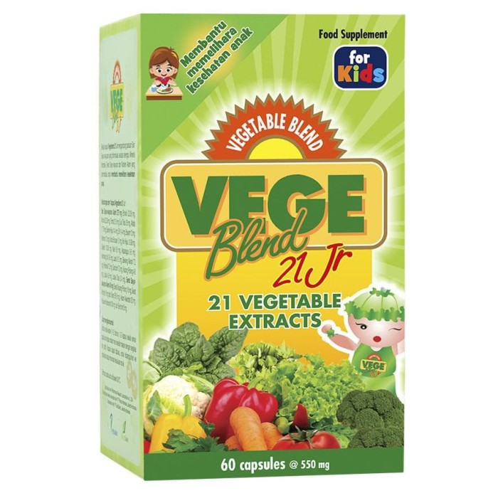 Vegeblend 21 Jr Isi 30 / FRUIT 18 Junior Kids 30 Kapsul