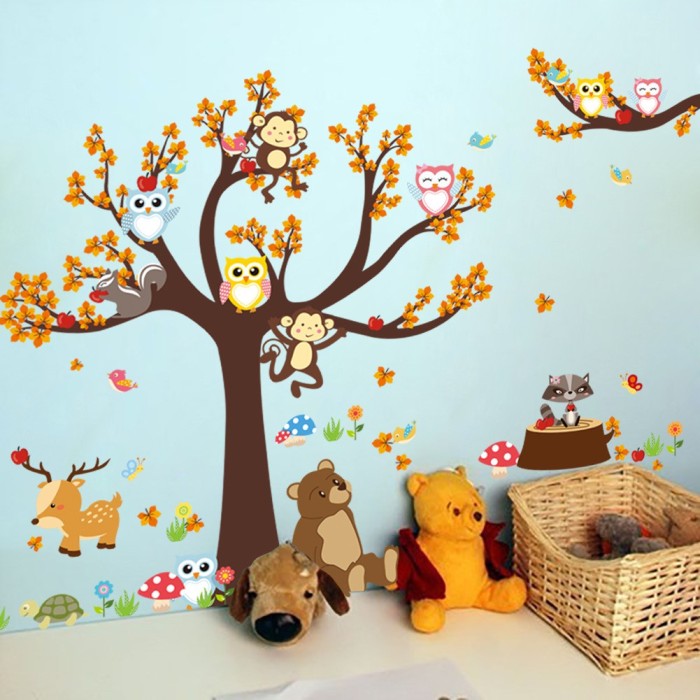 Jual Removable Cartoon Animal Wall Stickers Kids Room Wall Decor 084 Jakarta Barat Shuoxue Shop Tokopedia