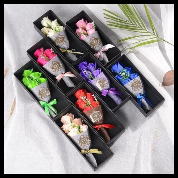 HOT SALE Produk Baru Buket Bunga Mawar Biru Sabun Gift Kado Valentine