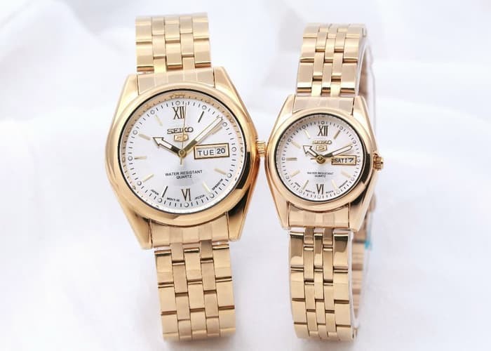 seiko couple watch gold