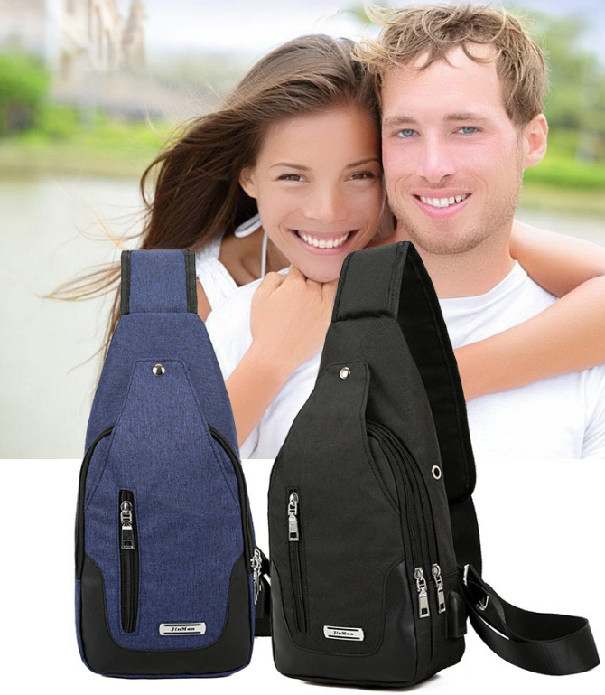 Tas Slempang / Selempang Anti Air Kanvas SPEN USB Sling Bag Canvas Vr2