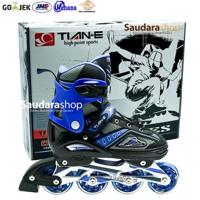 Tian-E Sepatu Roda Inline Skate Roda Karet Biru / Sepaturoda Tian-E