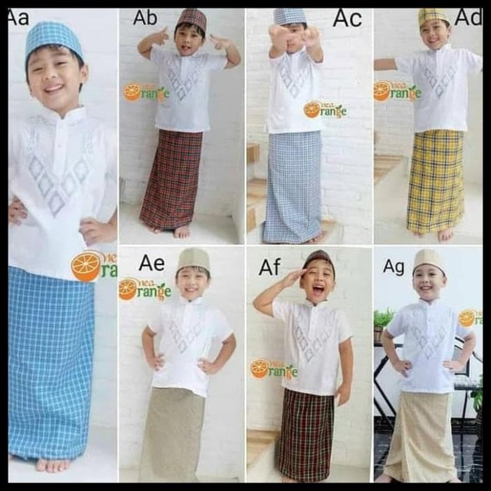 TERLENGKAP PAKET SARUNG INSTAN+PECI+BAJU KOKO MERK ORANGE