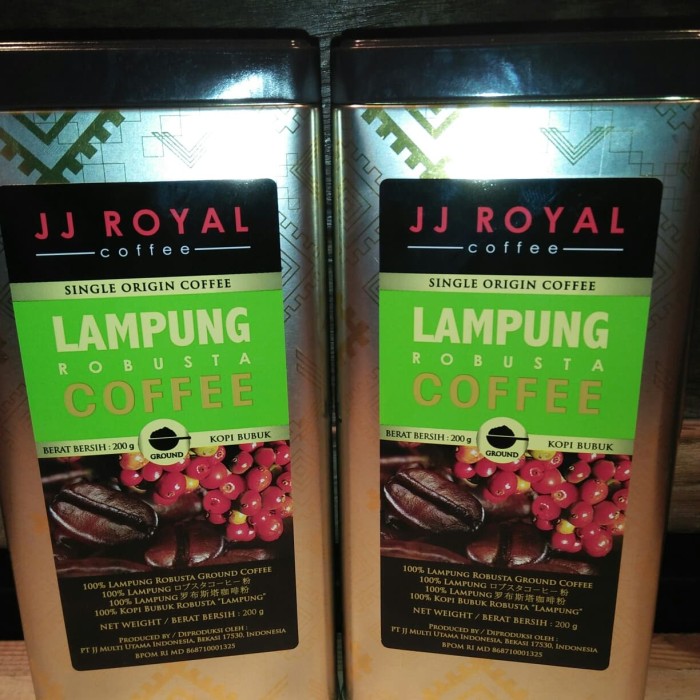 JJ Royal Lampung Robusta ground Tin 200gr