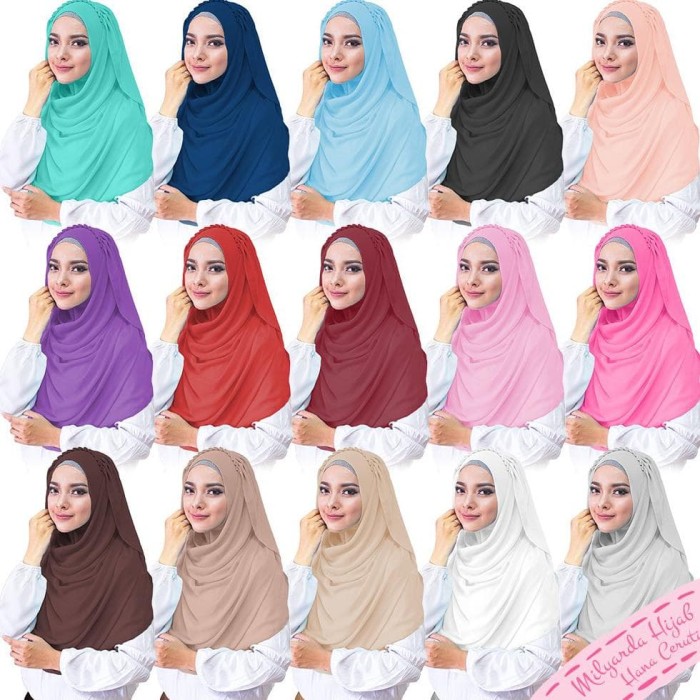 murah hijab hana ceruti/ kerudung instan/ jilbab modis