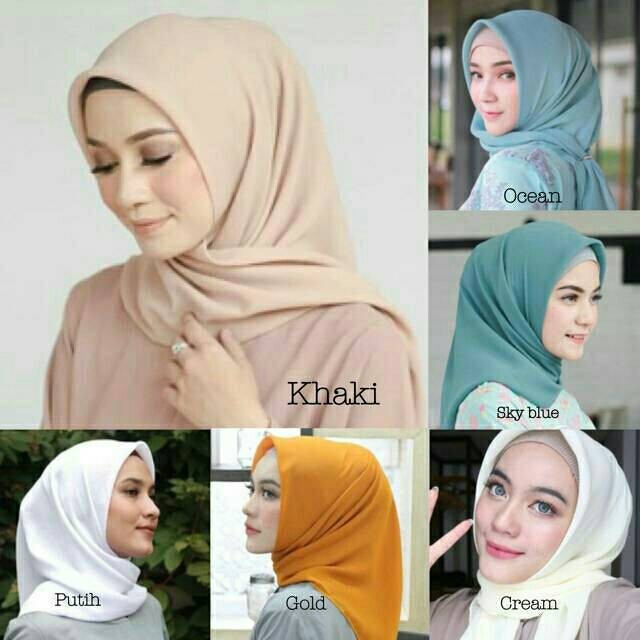 35 Trend Terbaru Kerudung Bella Square Warna  Putih  Tulang  