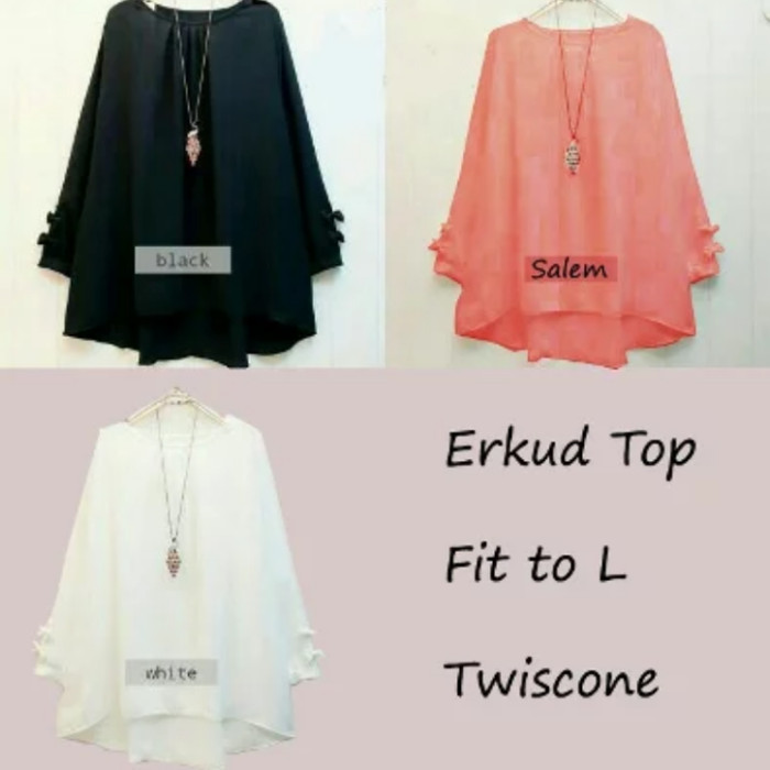 PAKAIAN WANITA ERKUD TOP - BAJU ATASAN BLOUSE WANITA - ,