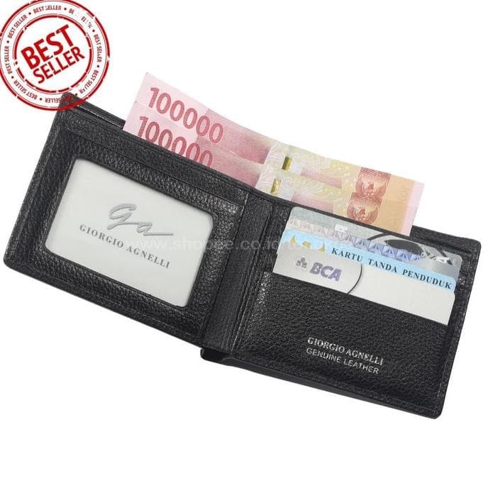 Dompet Kulit Pria Original Branded Promo | Giorgio Agnelli Ga3 Black