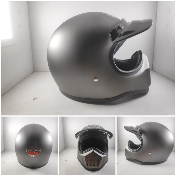 Jual HELM CAKIL HBC POLOS GREY DOFF - Kota Bandung