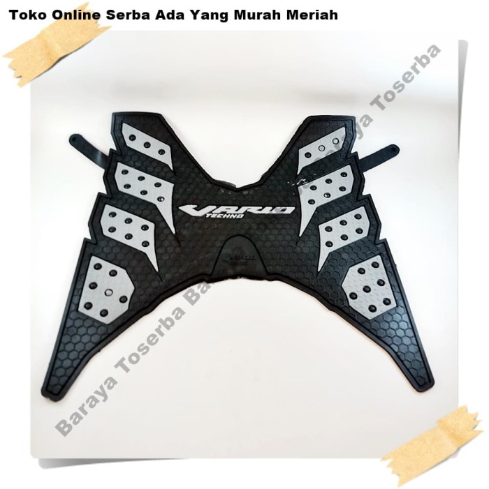 Karpet Vario Techno 2018 Karet Hitam Abu Pijakan Cover Motor