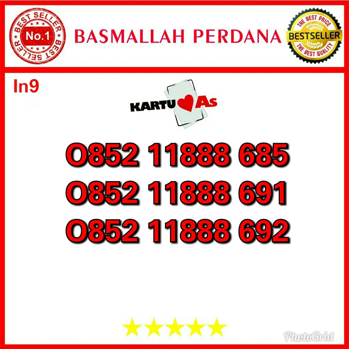 Jual Nomor Cantik Telkomsel As Seri Triple 888 0852 11888 685 In01 - Dki Jakarta - Basmallah Cell 2 | Tokopedia