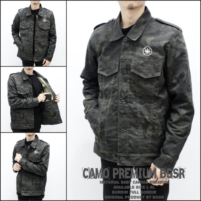 JAKET CAMO PREMIUM - JAKET ARMY - SEMI PARKA - KEMEJA LORENG