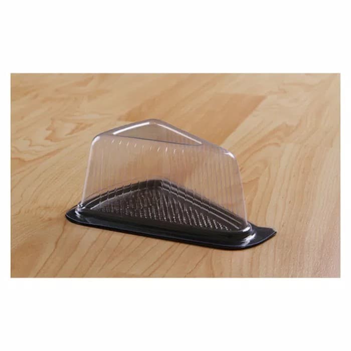 Wadah Plastik Mika Tempat Kue Tart Segitiga Mini Slice Cake Box