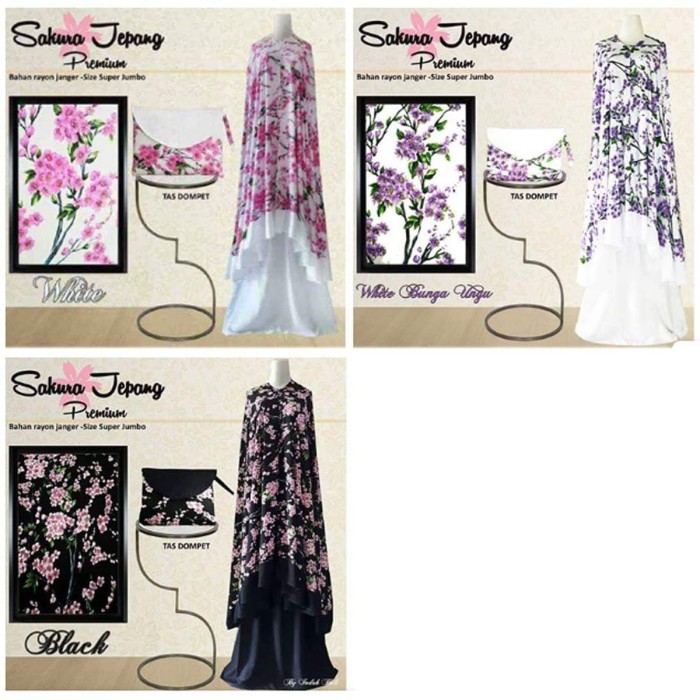 Mukena Bali Sakura Jepang Premium