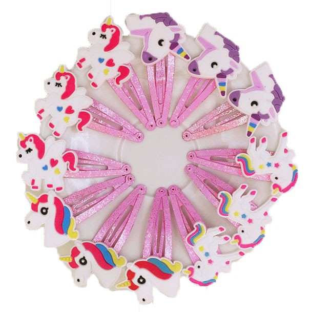 Jual 10 Pcslot Unicorn Kuda Rambut Klip Indah Hewan Pvc Kartun