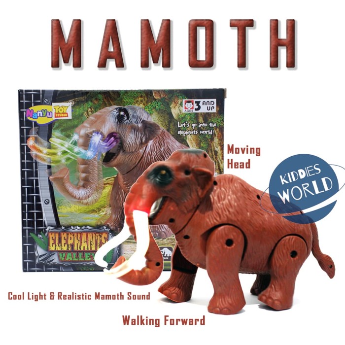 Foto Produk MAINAN ELEPHANT VALLEY MAMOTH WALKING, SOUND, MOVING MAMOTH TERMURAH dari Kiddies World