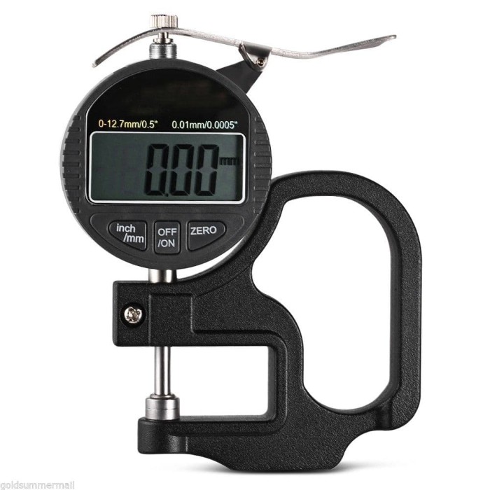 Foto Produk Thickness Gauge Digital Ukur Ketebalan Plastik Kertas Logam Micrometer dari HRDIK
