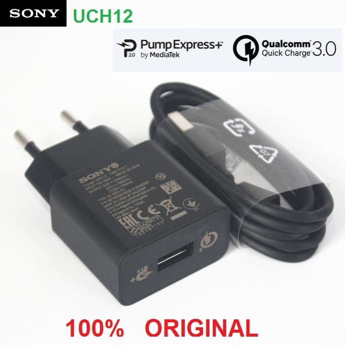 100% Original SONY Charger UCH12 Fast Charging + Micro USB Cable