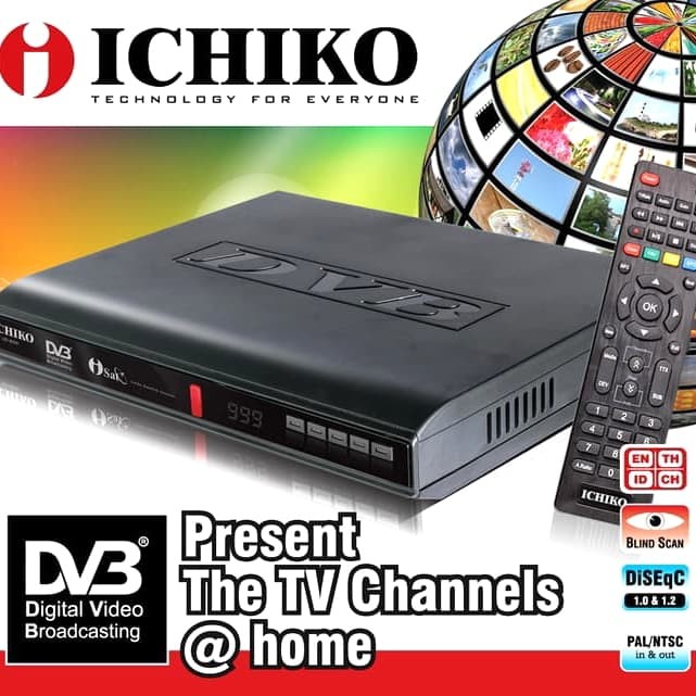 Jual SET TOP BOX ICHIKO DVB-8000 DVB-T2 ( Alat penerima Siaran TV digital) - Hitam - advanteelektro | Tokopedia