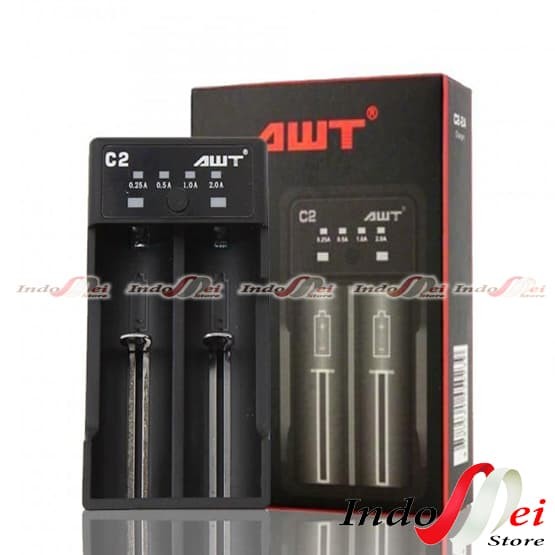 Foto Produk CHARGER BATERAI AWT C2 2A 2 SLOT (bukan pico vgod jam monster) - KUALITAS MAHAL dari Indomei Store