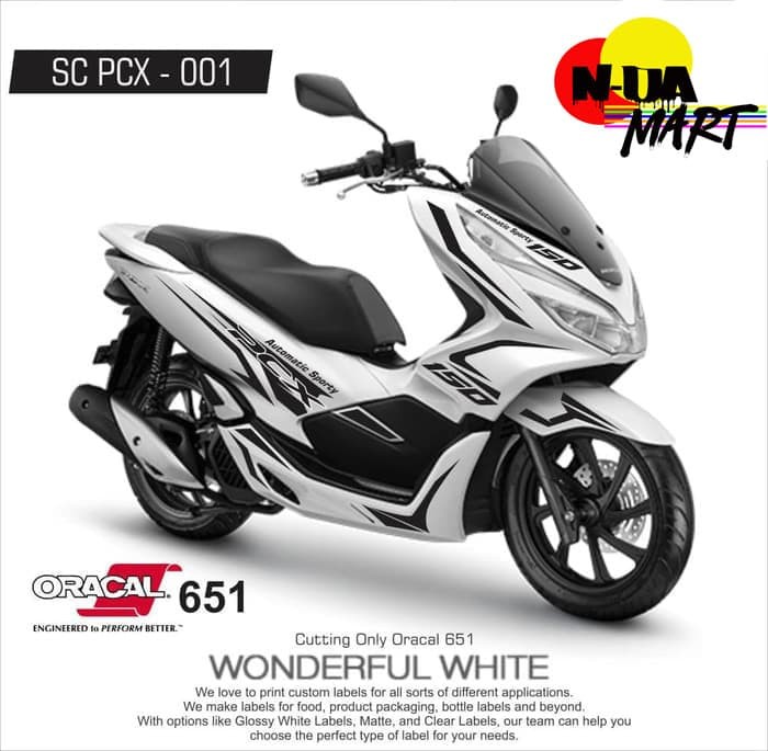 Jual Stiker Bodi Body Sepeda Motor Honda Pcx 150 Lokal Cutting