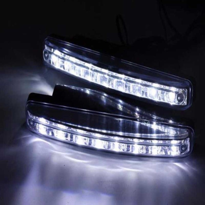 JMS - Lampu LED DRL Mobil Motor Plasma 8 LED SMD 15.5 cm