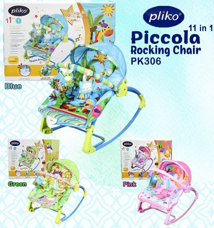 jual bouncer pliko piccola rocking chair 11 in 1 pk 306 bouncer pliko biru jakarta utara carson baby shop tokopedia