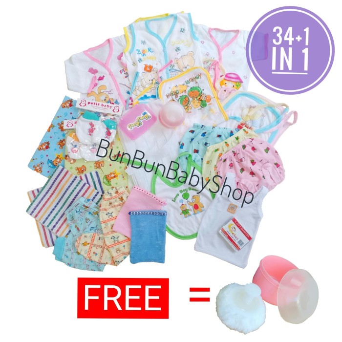 HEMAT 2 PAKET Perlengkapan Bayi Baru Lahir Newborn Peralatan Baju Baby