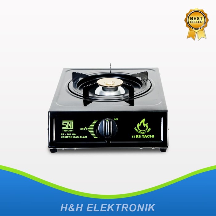 jual rlitachi kompor gas alam rt 167 ga 1 tungku kota lihat