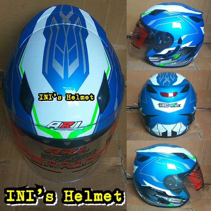 Helmet SNI Half Face Double Visor ARL centro not KYT NHK MDS EVO AGV