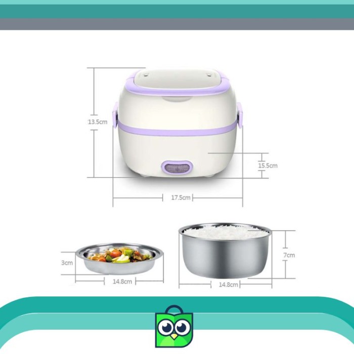 StarHome Rice Cooker Mini 2 Susun kapasitas 1 L - Penanak Nasi Mini