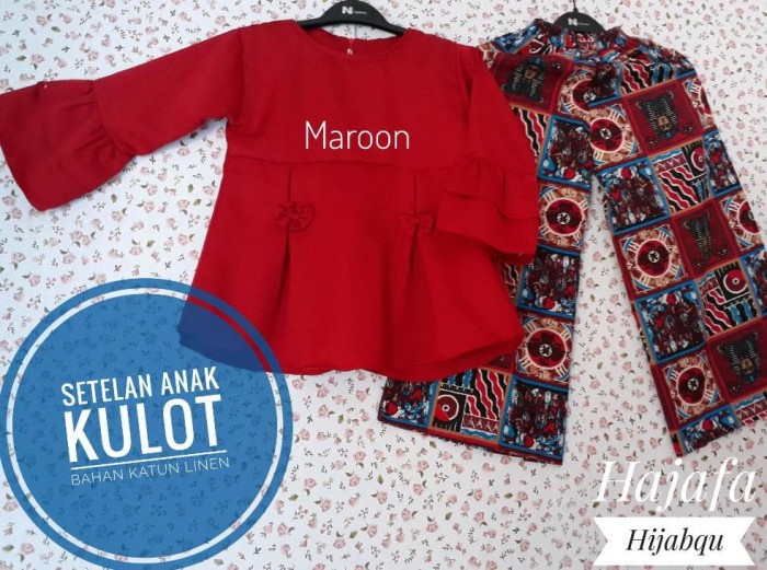 Foto Produk Baju Muslim Anak Setelan Kulot dari Franziska