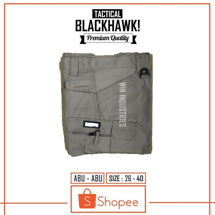 (ABU TUA SIZE 26-40) CELANA TACTICAL BLACKHAWK PENDEK / CELANA PDL /