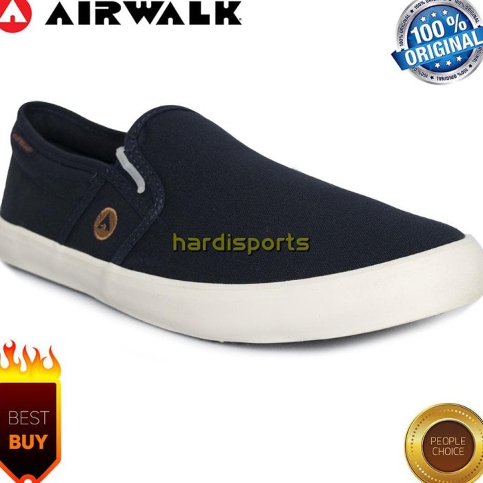 DISKON SEPATU SNEAKER PRIA AIRWALK JUAN AIW17CV0251S - NAVY ORIGINAL