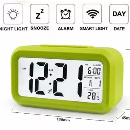 JAM WEKER / DIGITAL DESKTOP SMART CLOCK - JP9901-2 LED -JAM MEJA ALARM - Hitam