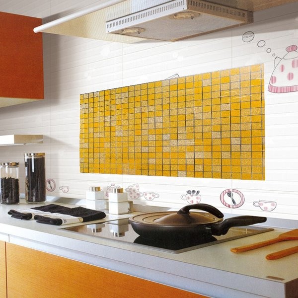 BARU MAG Stiker Dinding Mosaik Anti Air Minyak Removable